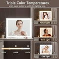 Hasipu 14 X 11 Vanity Mirror With Lights, LED Makeup Mirror, 3 Modes Light,Smart Touch Control Dimmable, Table Mirror With Stand