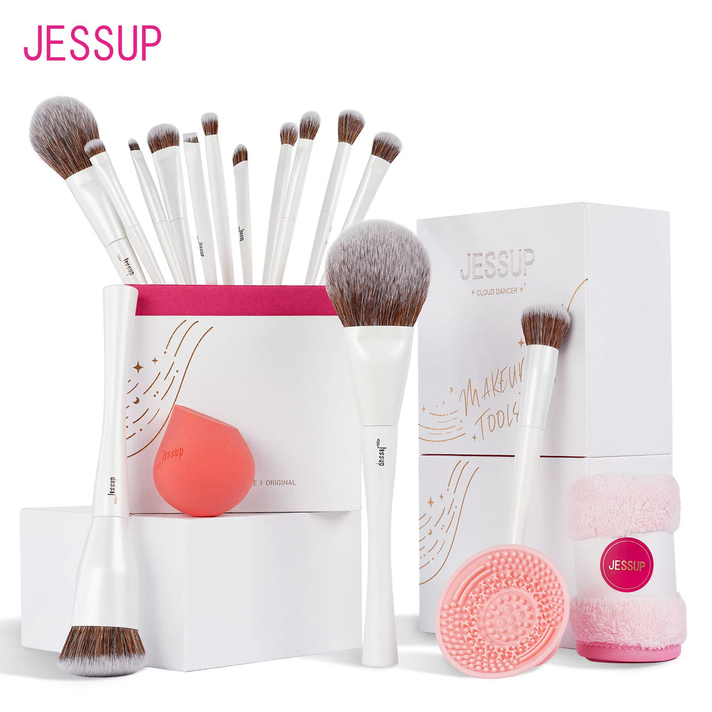 Makeup Brushes 4-14Pcs Make up Brush Set Highend Makeup Gift Set for Women with Sponge Makeup,Brush Cleaner,Towel T333