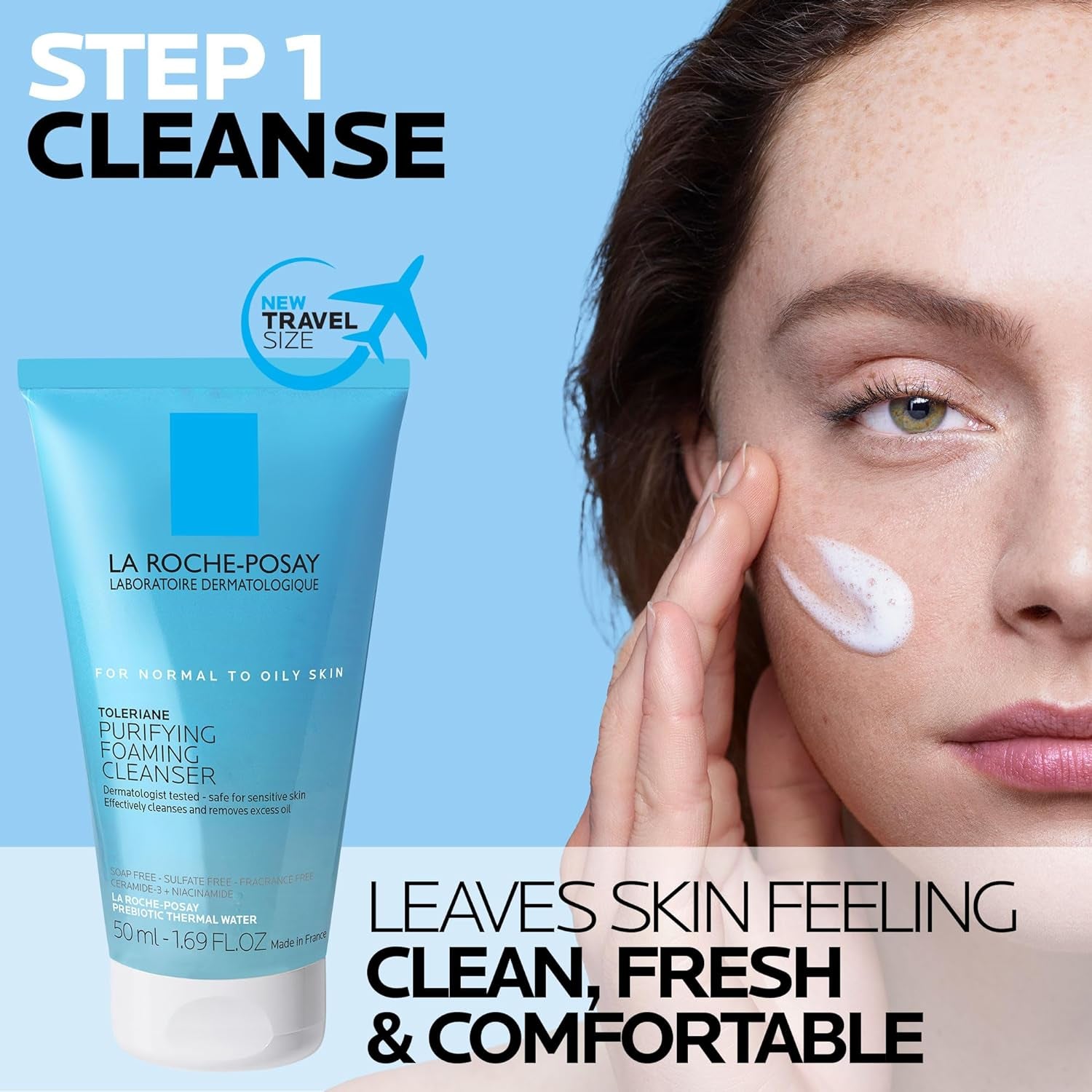 La Roche-Posay Toleriane Double Repair Face Moisturizer, Daily Moisturizer Face Cream with Ceramide & Niacinamide for All Skin Types, Immediate Comfort & Long Lasting Hydration, Fragrance Free
