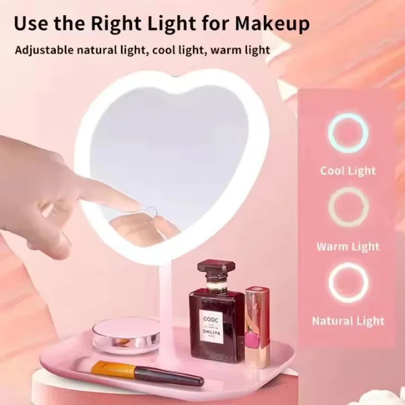 Desktop beauty vanity mirror makeup mirror led with lights fill light mirror beauty mirror