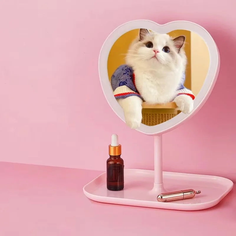 Desktop beauty vanity mirror makeup mirror led with lights fill light mirror beauty mirror