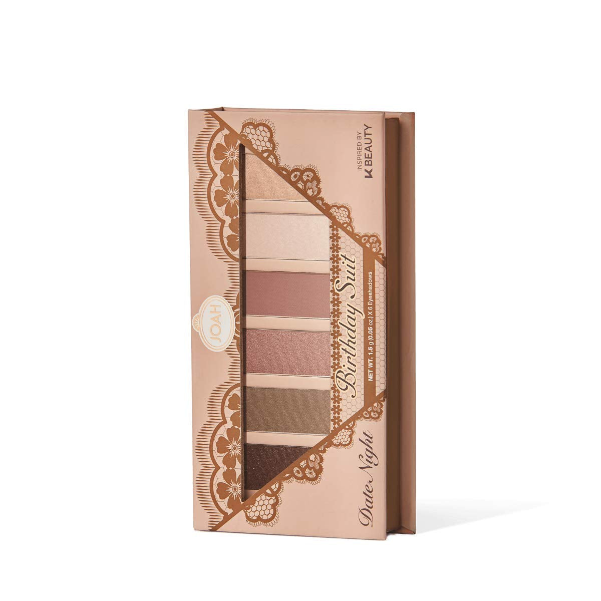 Escapades Eyeshadow Palette, 6 Pigmented Powder Eye Makeup Shades in Matte & Shimmer Finishes, Korean Beauty Palettes - Date Night