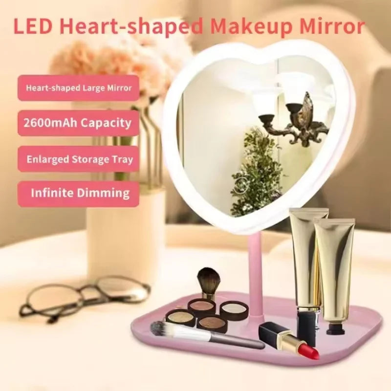 Desktop beauty vanity mirror makeup mirror led with lights fill light mirror beauty mirror
