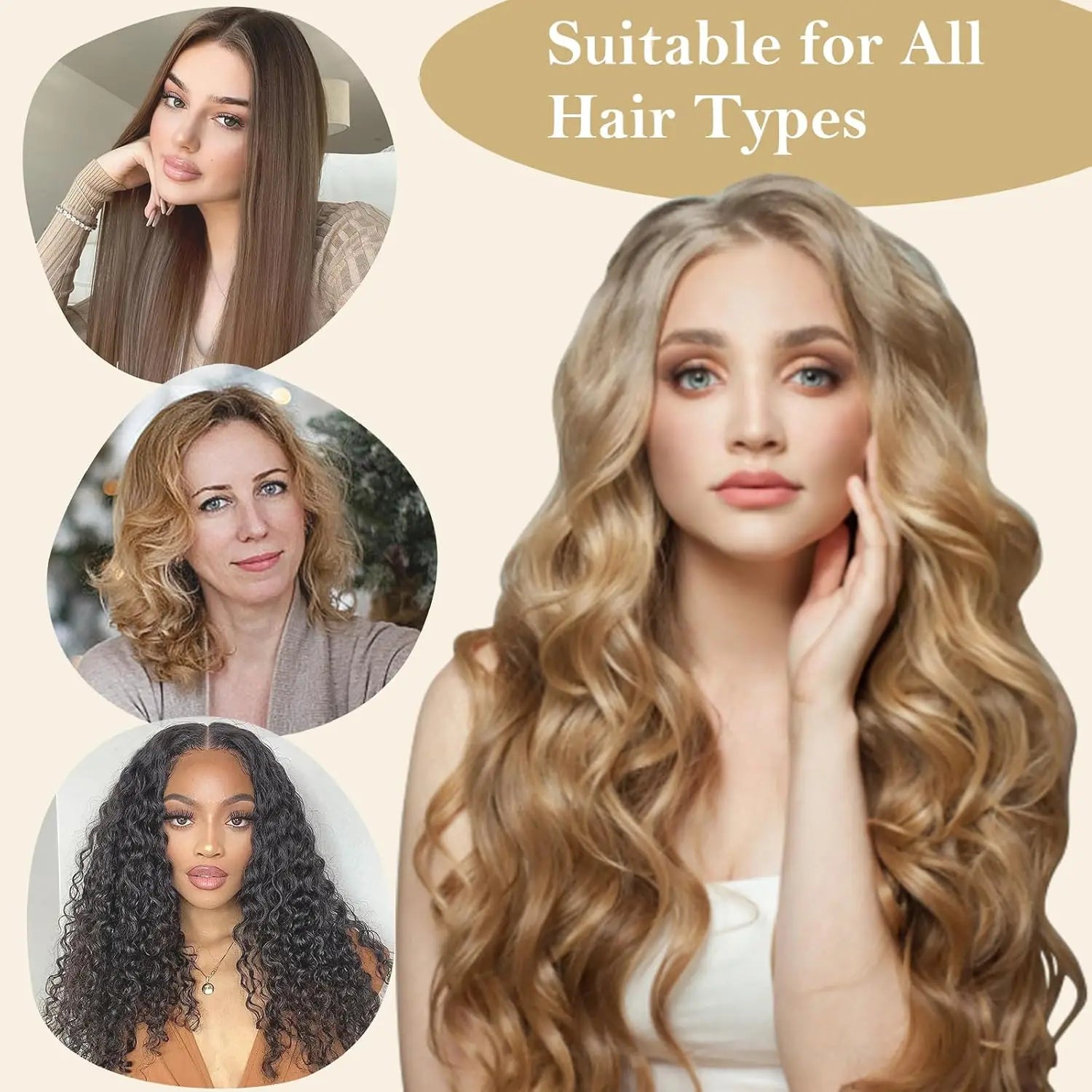 Satin Heatless Hair Curler Heatless Curls Overnight Hair Curlers to Sleep In Heatless Curling Set for Women Long Hair-8 Pcs Pink