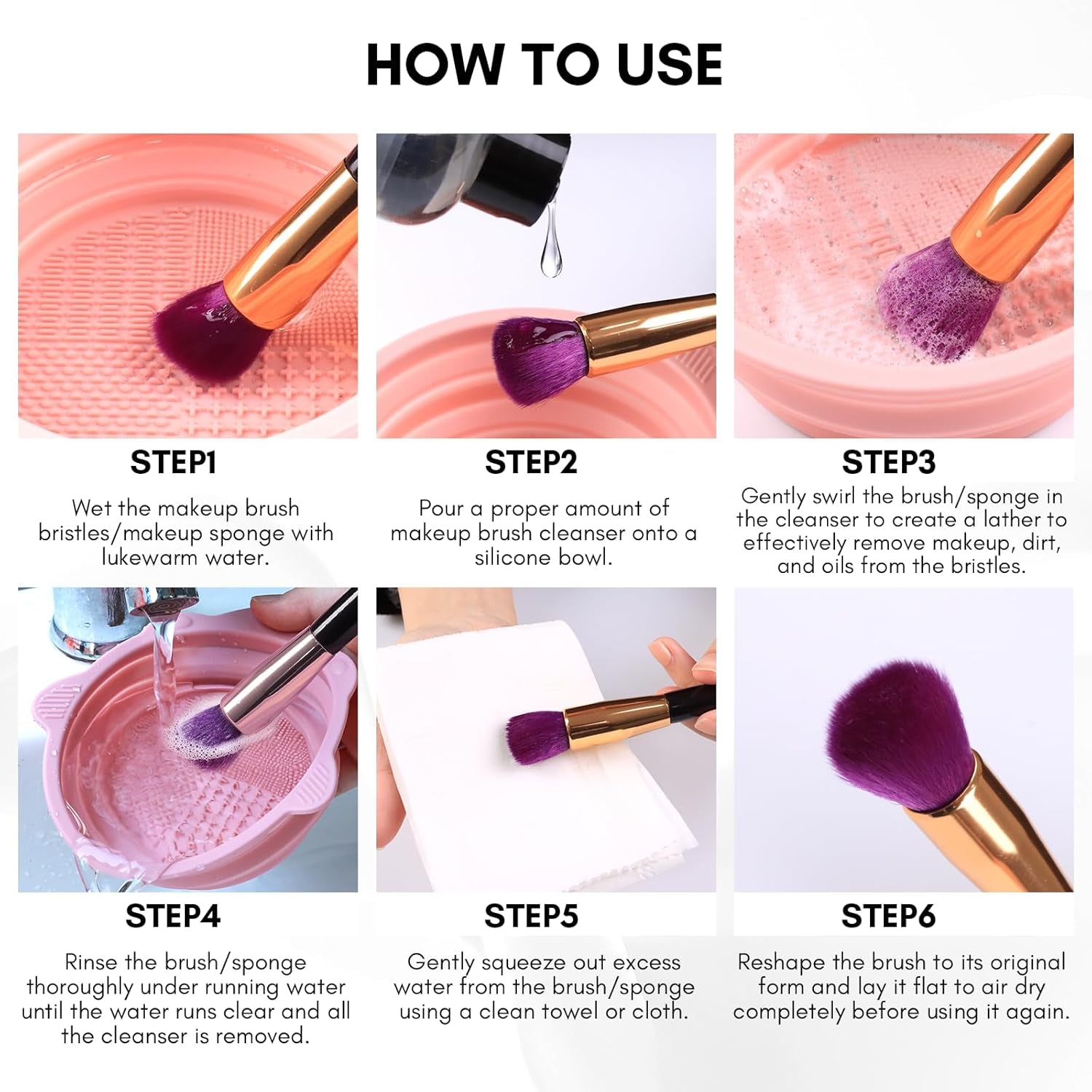 Makeup Brush Cleaner: Deep Cleaning Solution for Nail Brushes, Sponges, and Powder Puffs, Hypoallergenic Formula, Removes Residue from Cosmetic and Nail Art Tools, Cruelty-Free (5.07 Fl Oz)
