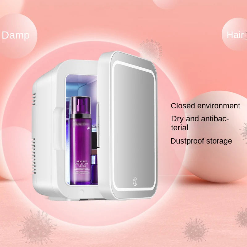 CX505 4L Skincare Mini Fridge Hotel Car Small Refrigerators Portable Cosmetic Mini Beauty Fridge With Mirror Led Light