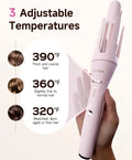 5 in 1 Auto Curling Iron Set with Interchangeable Barrels, Ceramic Curler, Hair Crimper & Straightening Brush, Dual Voltage
