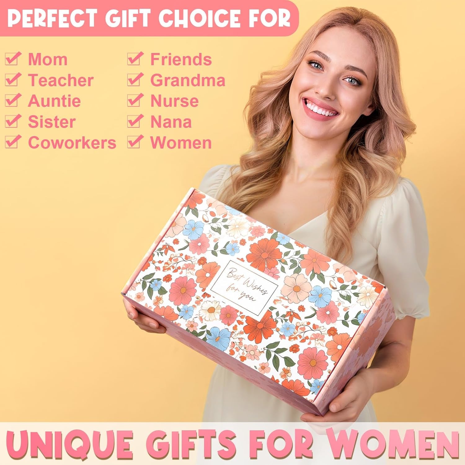 Best Aunt Gifts, Mothers Day Gifts for Auntie from Niece Nephew, Unique Birthday Gift Basket for Aunt, Aunties, Aunts to Be, Care Package for Women Best Auntie Gift with Makeup Bag 40 OZ Tumbler