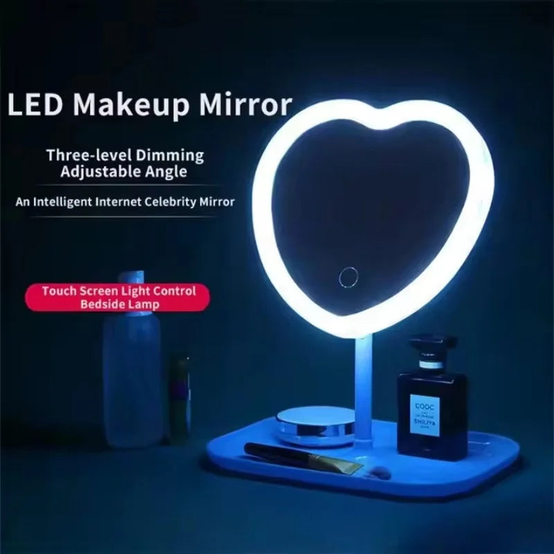 Desktop beauty vanity mirror makeup mirror led with lights fill light mirror beauty mirror