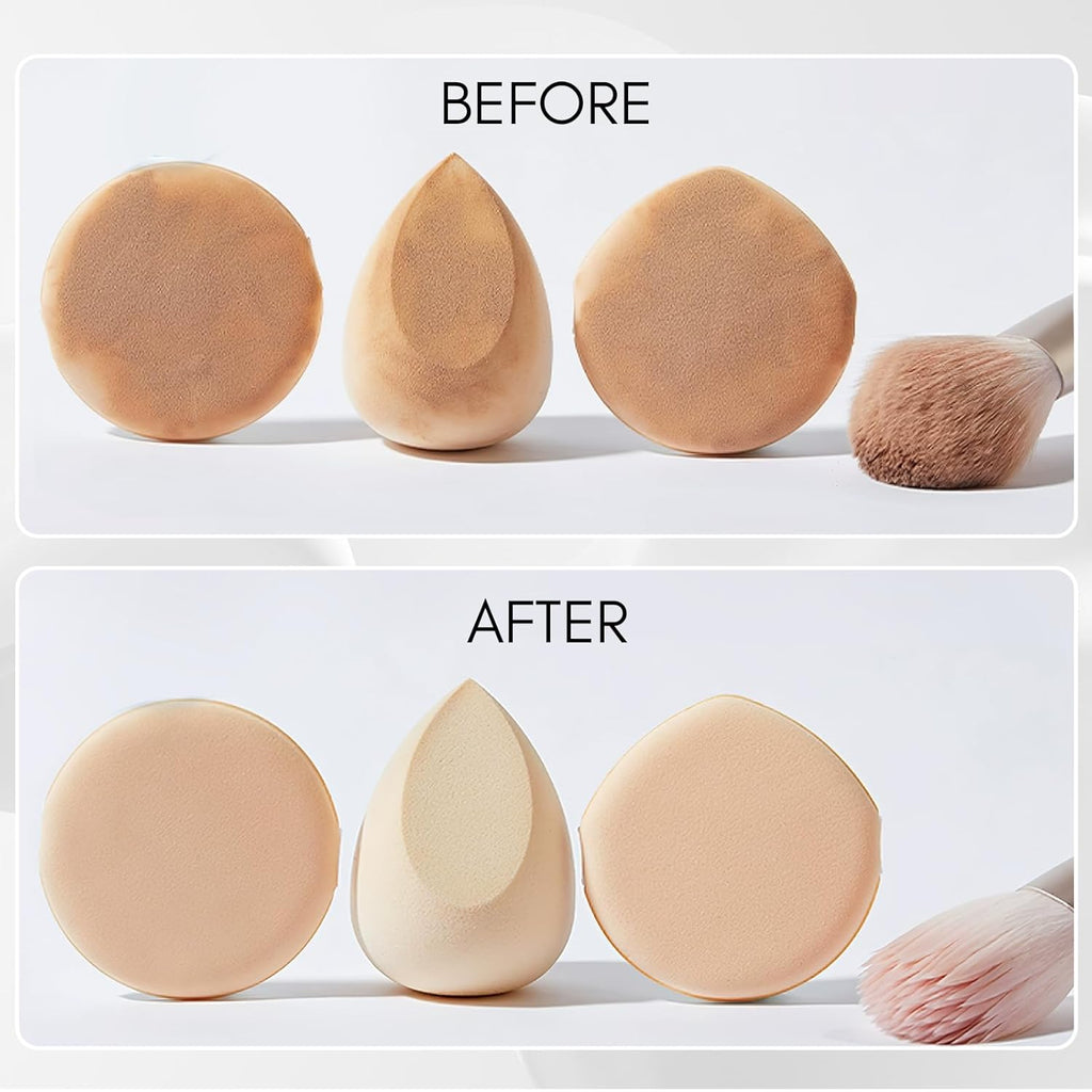 Makeup Brush Cleaner: Deep Cleaning Solution for Nail Brushes, Sponges, and Powder Puffs, Hypoallergenic Formula, Removes Residue from Cosmetic and Nail Art Tools, Cruelty-Free (5.07 Fl Oz)