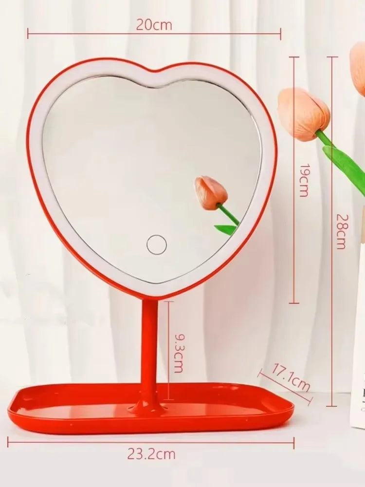 Desktop beauty vanity mirror makeup mirror led with lights fill light mirror beauty mirror