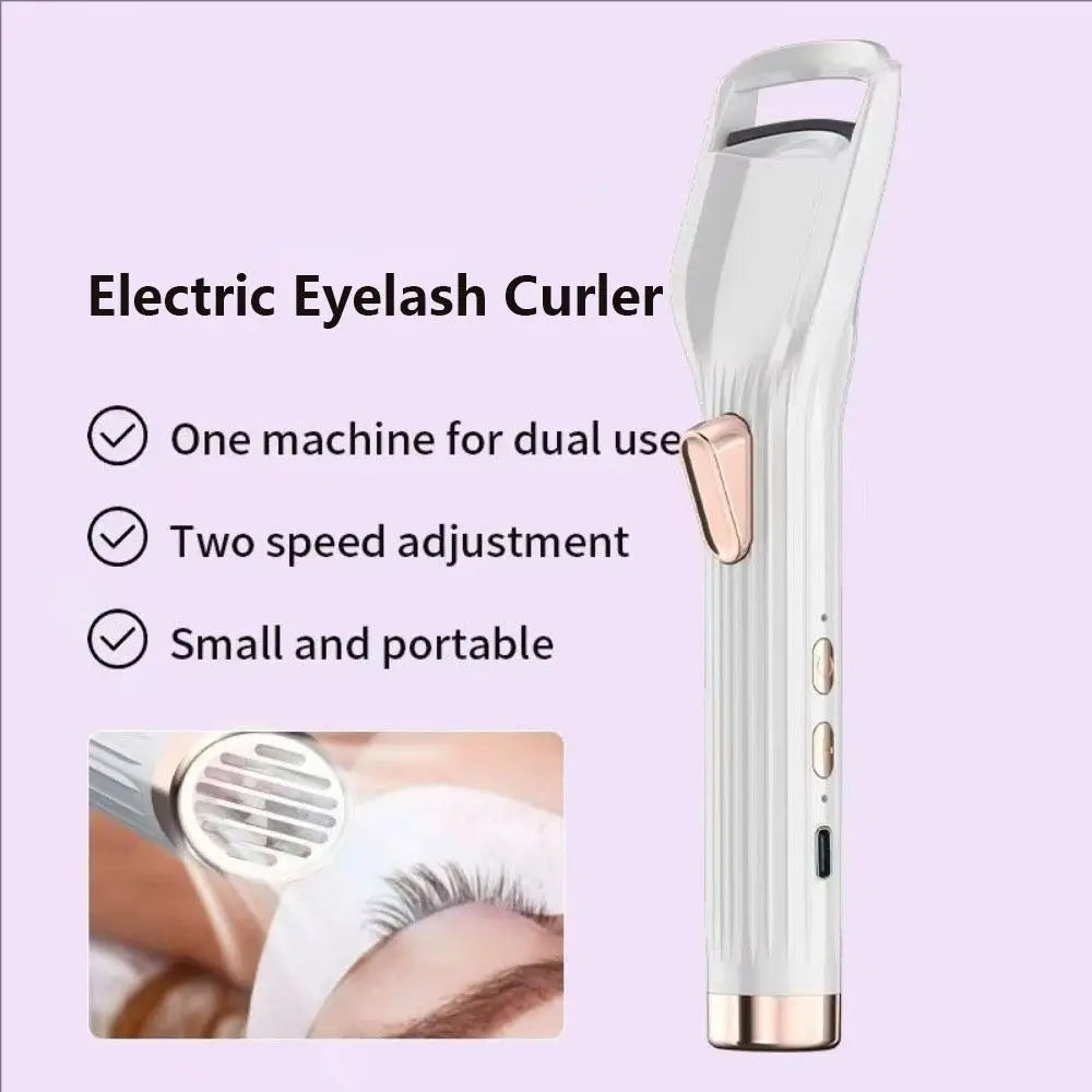 2 in1 Electric Eyelash Curler Rechargeable Anti-Burn Protection Heated Eyelash Curler Fast Heat Up Long-Lasting Curling