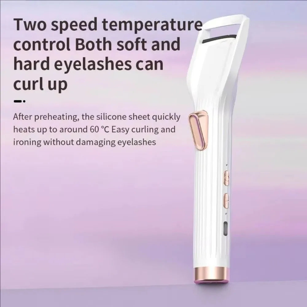 2 in1 Electric Eyelash Curler Rechargeable Anti-Burn Protection Heated Eyelash Curler Fast Heat Up Long-Lasting Curling