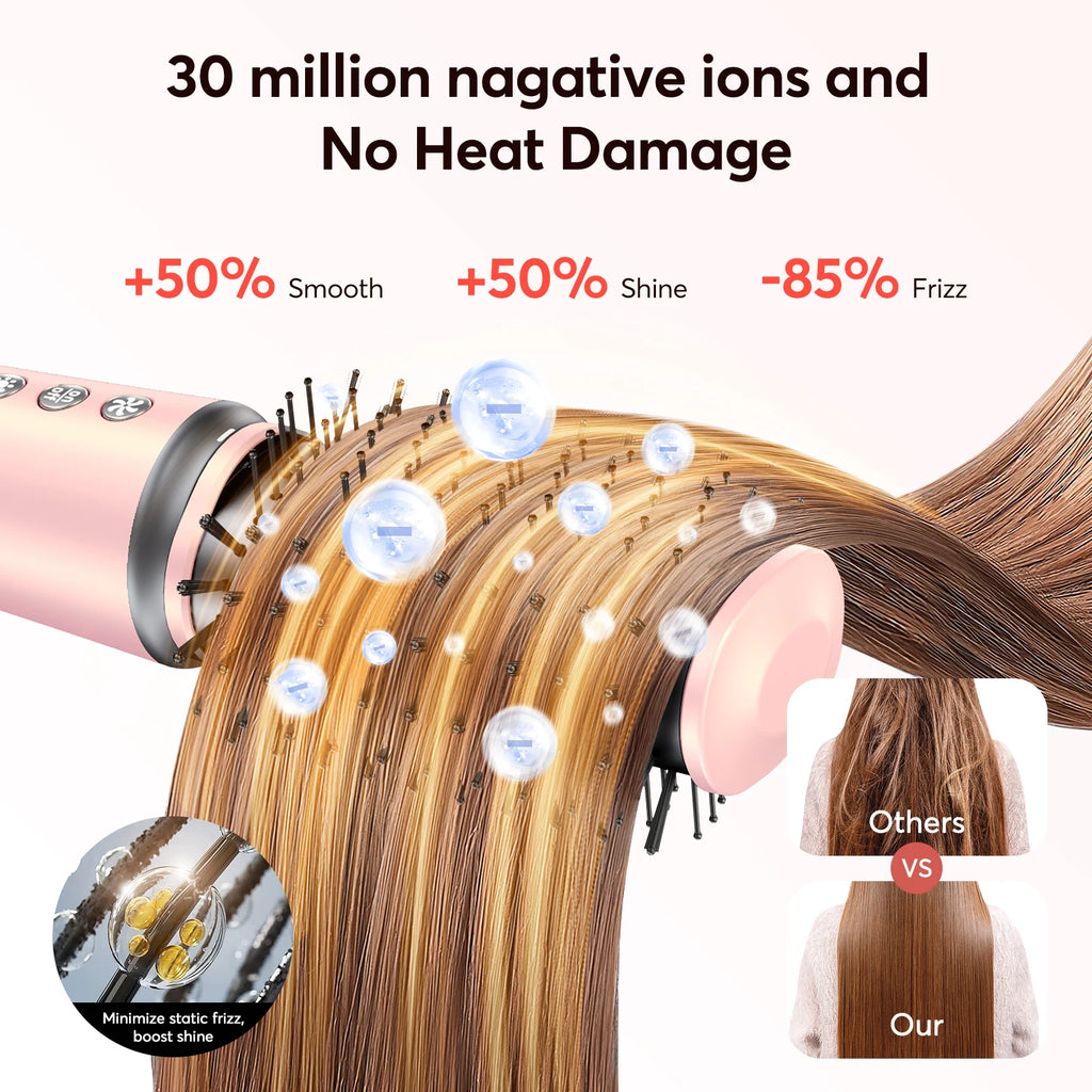 Multi Hair Styler Set 5 in1 Hair dryer with Curling Iron Hair Straightener 1200W 110000RPM Hot Air Brush Hair Dryer Multi Styler