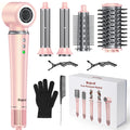 Multi Hair Styler Set 5 in1 Hair dryer with Curling Iron Hair Straightener 1200W 110000RPM Hot Air Brush Hair Dryer Multi Styler